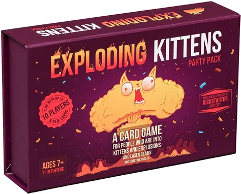 Poetry for Neanderthals Card Game. $19.99 USD. A competitive word-guessing game where u must speak good or get hit with stick. 415 reviews. AGE 7+. 2+. 15 MINUTES. Introducing Exploding Kittens 2 Player Edition, a travel friendly card game for people who are into explosions and laser beams and sometimes goats. Suitable for 2 players, ages 7 …